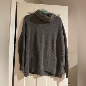 Vince Charcoal Wool Yak Blend Sweater